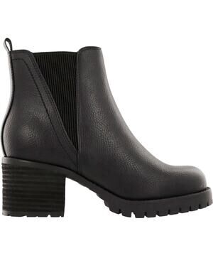 MIA Jody Lug Sole Platform Chelsea Boot Ankle Boots Black 9.5 Women Heel Pull-on